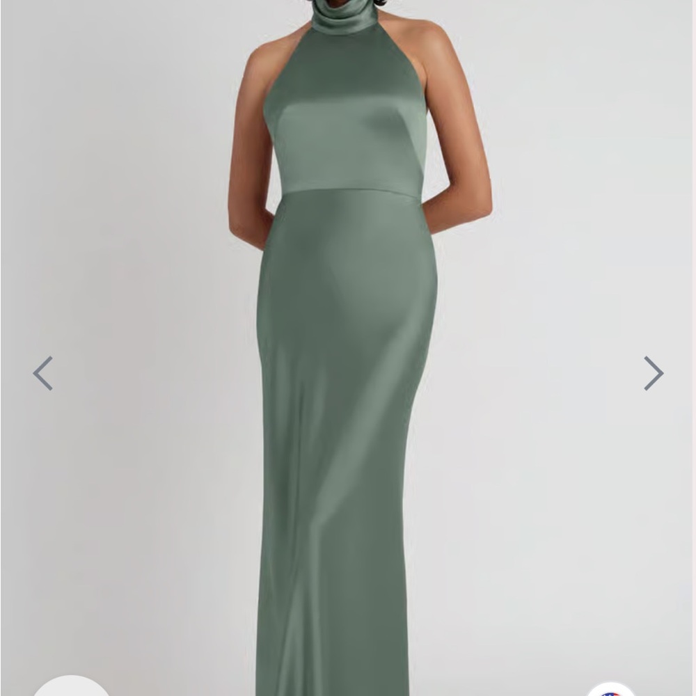 Jenny Yoo “Eucalyptus Green” Halter Gown
